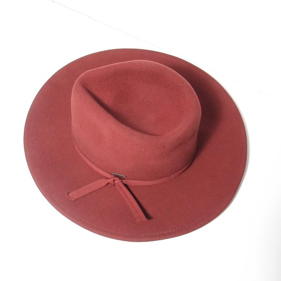 Brixton Joanna Packable Wool Felt Hat Dark Brick Red Brown - XS main image 5